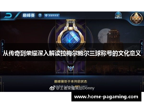 从传奇到荣耀深入解读拉梅尔鲍尔三球称号的文化意义 从传奇到荣耀深入解读拉梅尔鲍尔三球称号的文化意义